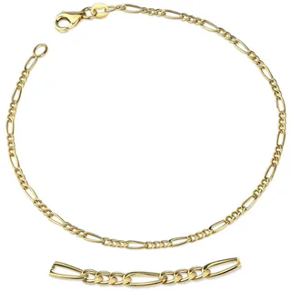 FIRETTI Goldarmband FIRETTI "Schmuck Geschenk Gold 333 Armkette Figarokette" Gr. 23, gold (gelbgoldfarben), Armbänder, Damen, 23, Gelbgold 333, Goldarmband, Made in Germany