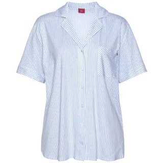 s.Oliver Schlafanzug s.Oliver Damen Pyjama Blau Baumwolle blau M (38)