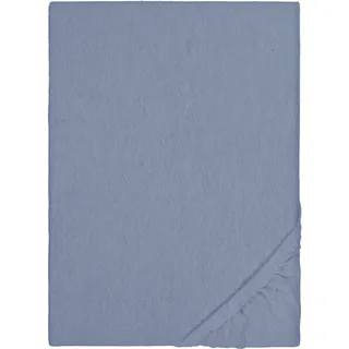 biberna Spannbettlaken Flanell 180 x 200 - 200 x 200 cm blau 1 St.