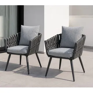 Gardissimo Nizza Gartenstuhl 58 x 58 x 86 cm grau 2 St.