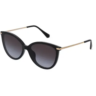 Michael Kors MK2184U Damen-Sonnenbrille Vollrand Cat Eye Kunststoff-Gestell, schwarz
