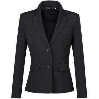 YYNUDA Blazer Damen Sommer Anzugjacke Business Slim Fit Top Elegant Damenjacke für Business Office Schwarz S - S
