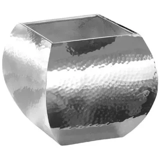 Fink Blumentopf Übertopf Square Edelstahl gehämmert (14cm)