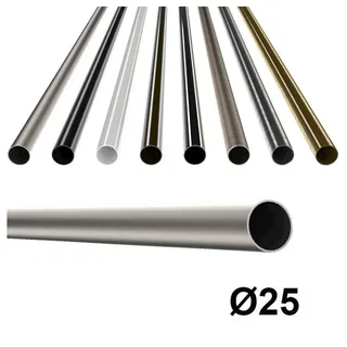 MDEKOR Vorhangstange Ø 25 mm 180 cm Chrom Matt