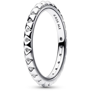Pandora Fingerring Pyramiden Ring für Damen aus 925er Silber mit Zirkonia von PANDORA ME silberfarben 52