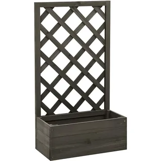 vidaXL Garten-Spalier mit Blumenkasten 50 x 25 x 90 cm Grau