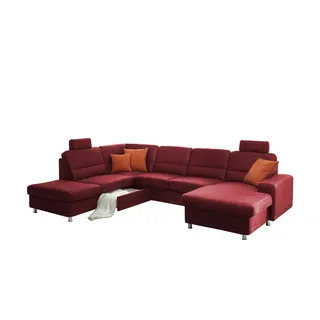 Kollektion Kraft Wohnlandschaft Steel  Marc ¦ rot ¦ Maße (cm): B: 311 H: 85 T: 234.0