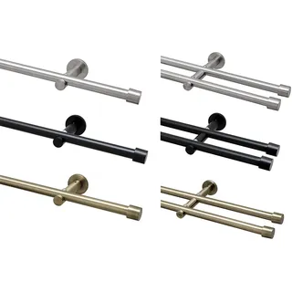 GARDUNA Vorhangstange 1-läufig Ø 16 mm 100 cm Weiß