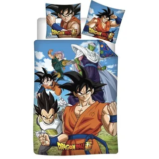 Dragon Ball Bettwäsche Anime Dragon Ball Goku Bettwäsche Set 135-140x200 65x65, 2 teilig, 100% Baumwolle bunt