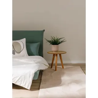 benuta basic Furry Fellteppich 70 x 200 cm Beige