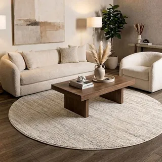 FRAAI | Home & Living Berberteppich Rund - Aicha Taupe - Ø 240 cm