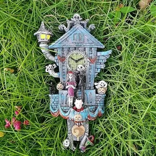 Pilipane Pendel,Halloween-Kuckucksuhr, Quarz-Wanduhr, Schwarzwaldhaus-Wohndekoration, Haus-Wohndekoration, Frisch Vermählte Einweihungsgeschenke