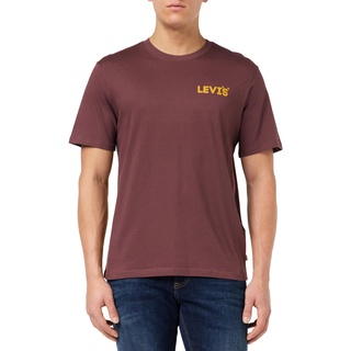 Levi's Herren Ss Relaxed Fit Tee T-Shirt,Headline Logo Red Mahogany,XL