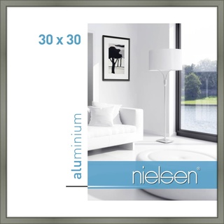 Nielsen Classic Aluminium-Bilderrahmen - platinfarben - Rahmen: 30,8 x 30,8 cm - für Bilder bis 30 x 30 cm