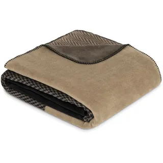 Bugatti Kuscheldecke 150 x 200 cm Schwarz/Braun