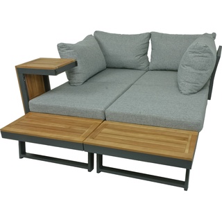 Sitzgarnitur Sitzgruppe Holz Garten Lounge Set Gartenmöbel Massiv Tisch Sofa
