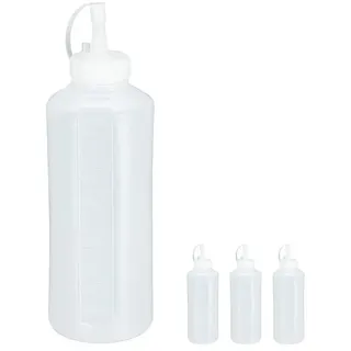 Relaxdays Quetschflasche 1000 ml Transparent