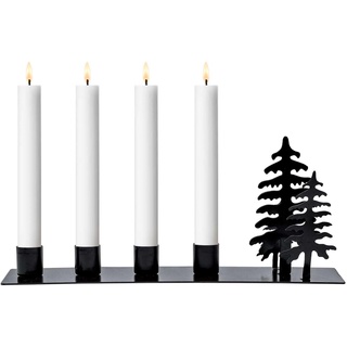 Marrakesch Adventskranz länglich Kerzenhalter Mapta aus Metall 30cm lang - Weihnachtsdeko Kerzenleiste Modern