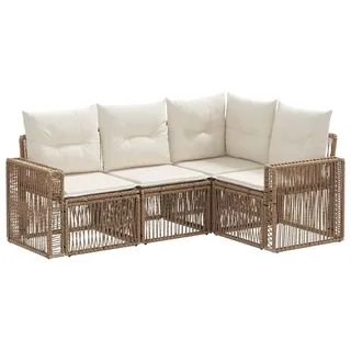 vidaXL Gartenlounge-Set 4-tlg. beige