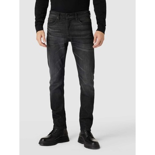 Slim Fit Jeans mit Label-Detail Modell 'Delaware', Mittelgrau, 36/34