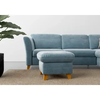Home Affaire Polsterhocker Trelleborg Cord 58 x 48 x 58 cm Blau/Grau