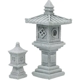 Angoily 2st Mikro-landschaftsverzierung Zen-Garten-pagode Asiatische Dekorpagode. Pagodenstatue Klein Chinesische Statue Gartenpagode Viel Glück Ornament. Figur Schreibtisch Stein Miniatur