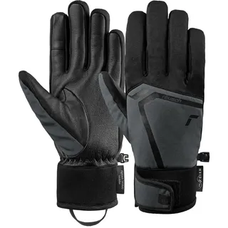 Skihandschuhe REUSCH "Ryan Meida Dry TOUCH-TEC" Gr. 7,5, schwarz (schwarz, grau) Damen Handschuhe Sporthandschuhe waterafstotend en ademend