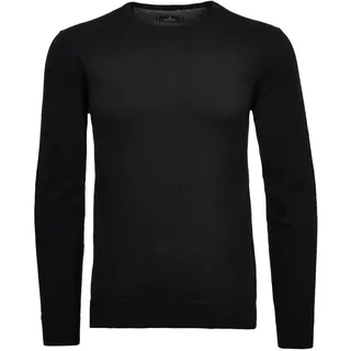 Rundhalspullover RAGMAN, Herren, Gr. 54, schwarz, 95% Baumwolle 5% Cashmere, casual, Rundhals, Langarm, Pullover