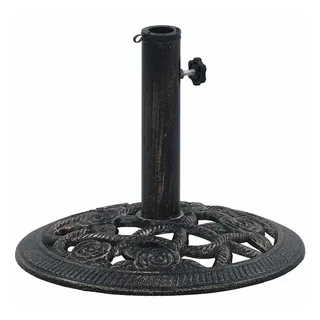 vidaXL Schirmständer Gusseisen 40 cm Schwarz/Braun