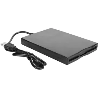 3,5" USB Externes Diskettenlaufwerk Tragbar, Diskettenlaufwerk Kartenleser Computerzubehör Extern Entfernbar, Plug and Play,Schwarz