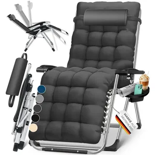 Kesser 23398 Sonnenliege 77 x 72 x 180 cm schwarz