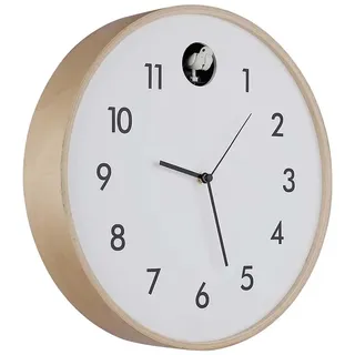 GLOBO Kuckucksuhr 31,5 cm analog weiß