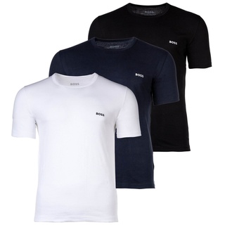 BOSS Herren T-Shirt, 3er Pack - RN 3P Classic, Rundhals, Kurzarm, Cotton, uni Schwarz/Blau/Weiß S