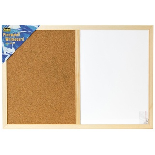 Idena Whiteboard-Pinnwand 60,0 x 40,0 cm Kork/Whiteboard braun/weiß