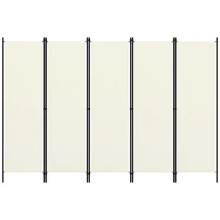 vidaXL Raumteiler 5-tlg. Raumteiler Weiß 250x180 cm, 5-tlg. weiß 250 cm x 180 cm x 250 cm