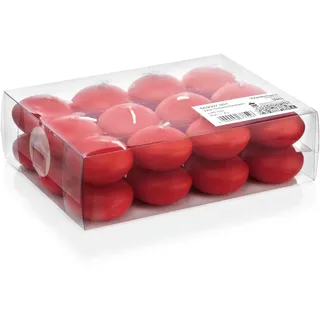 INNA-Glas Schwimmkerze 24er Set Schwimmende Kerzen Ornella, rot, Ø 4,5cm, 4h rot
