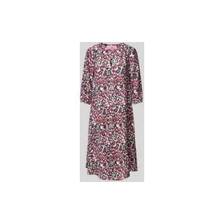 Midikleid mit Schlüsselloch-Ausschnitt Modell 'Erita', Dunkelblau, 42