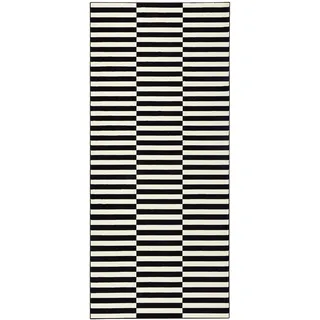HANSE HOME Panel Kurzflorteppich 80 x 300 cm Schwarz/Weiß