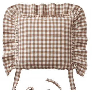 Diwzbyn Sitzkissen Stuhlkissen mit Bindebändern und abnehmbarem Bezug, 45 × 45 cm, Rutschfeste Sitzauflage für Küchen- und Esszimmerstühle