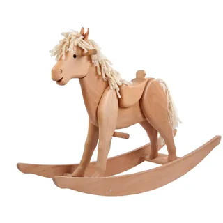 Helga Kreft 50033 Schaukelpferd Holz Jolly, Haflinger-Schaukeltier, ab 12 Monates, Sitzhöhe: 48 cm, bis 100kg, Handarbeit Made in Germany