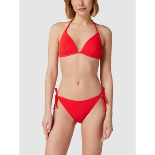 Bikini-Oberteil mit Strukturmuster, Rot, 40