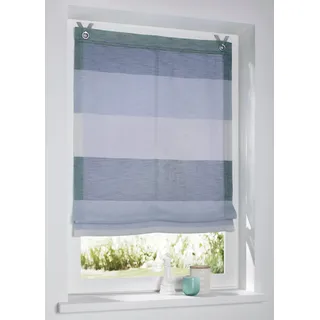 Raffrollo HEINE HOME Gr. 4, blau (aqua), B:100cm H:120cm, Raffrollos