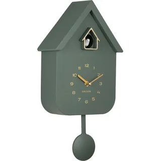 Karlsson - Wanduhr Solo Color Cuckoo - Dschungelgrün - 6x21,5x41cm - Grün