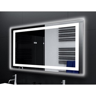 SARAR | LED-Badspiegel Designo MA4113 mit Beleuchtung, Wandspiegel mit rundum Beleuchtung, Leuchtspiegel | 120x80 cm