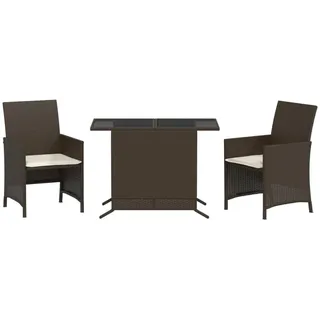 vidaXL Bistro-Set 3-tlg. Braun