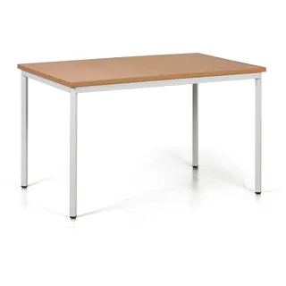 Esstisch TRIVIA, graues Metallgestell, 120x80 cm, Buche