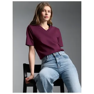 TRIGEMA V-Shirt DELUXE lila 3XL