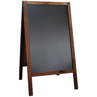 Aufsteller Kreidetafel Kundenstopper beidseitig aus Holz 118 x 61 cm