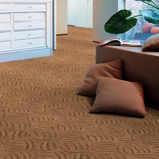 ANDIAMO Teppichboden "Amberg" Teppiche Breite 300, 400 oder 500 cm, Hoch-Tief Effekt, strapazierfähig Gr. B/L: 300 cm x 450 cm, 9 mm, 1 St., braun Teppichboden