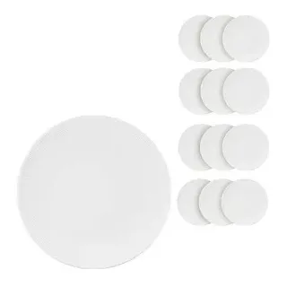 BAUSCHER Teller SMART STRIPES coup weiß Ø 17,0 cm, 12 St.